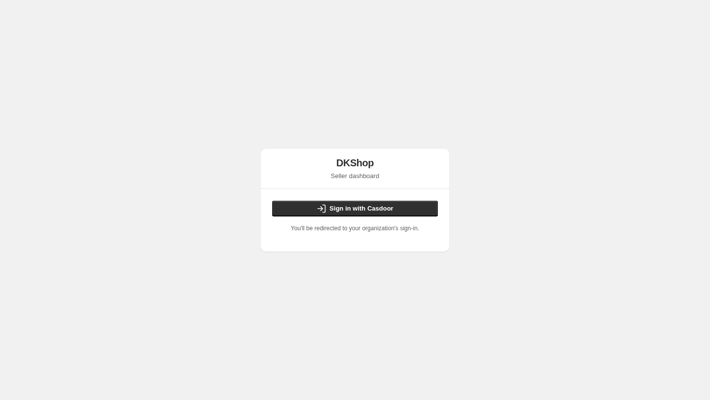 The sign-in screen