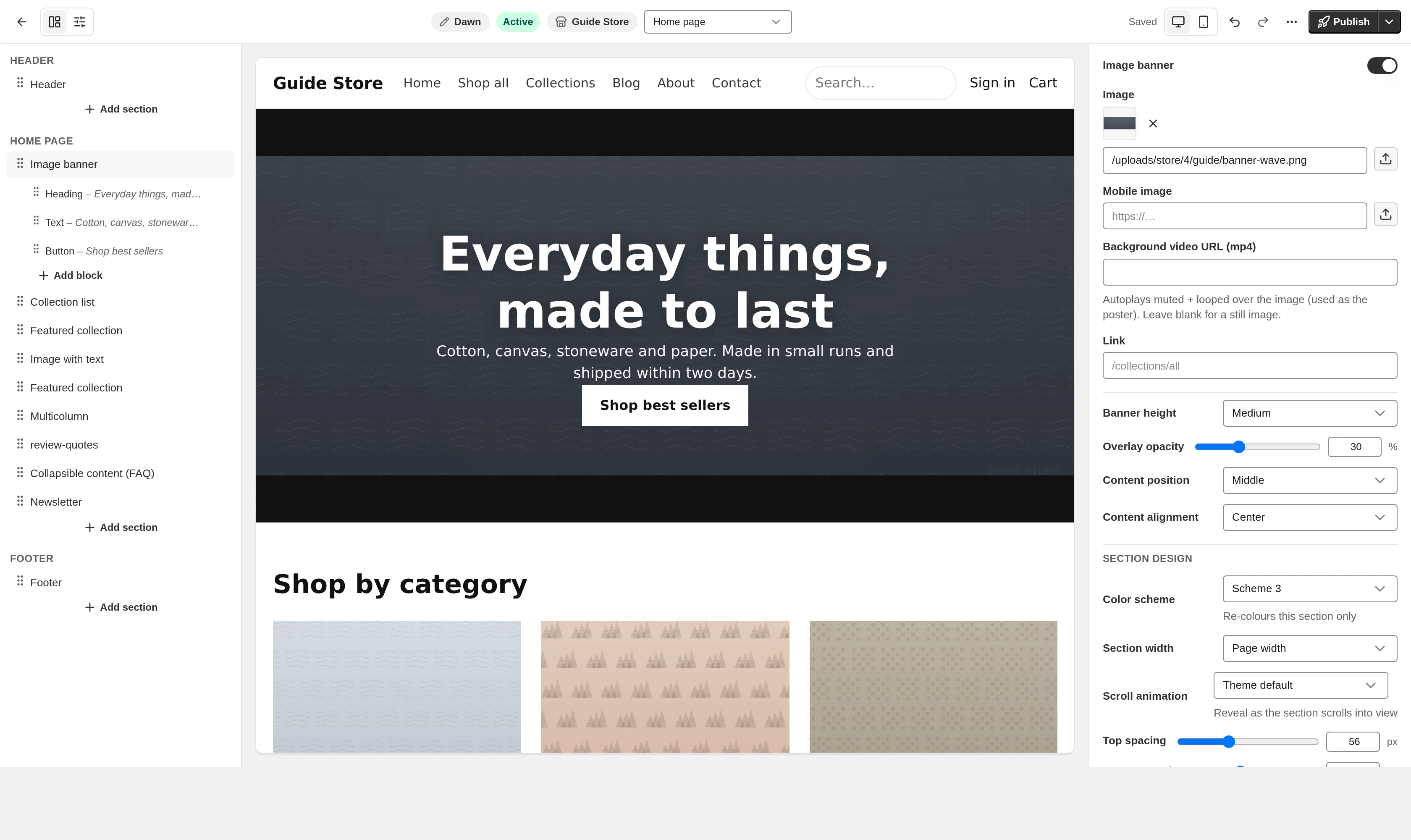 The theme builder